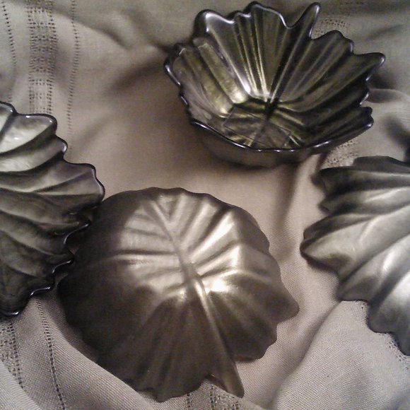 1960's 5 pc set Verre églomisé gilded - Picture 9 of 11